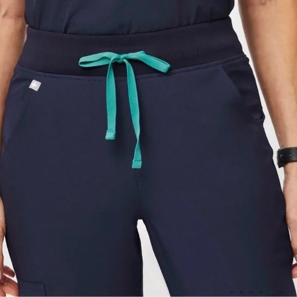 FIGS Zamora™ FREEx™ High waisted Jogger Scrub Pants Navy XXL - Picture 2 of 11